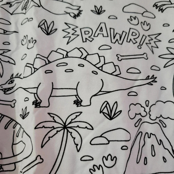 NWT Caden Lane Color Me Dinosaur Bamboo Viscose Pajama Set, Size 9/10 Kids - Picture 3 of 7